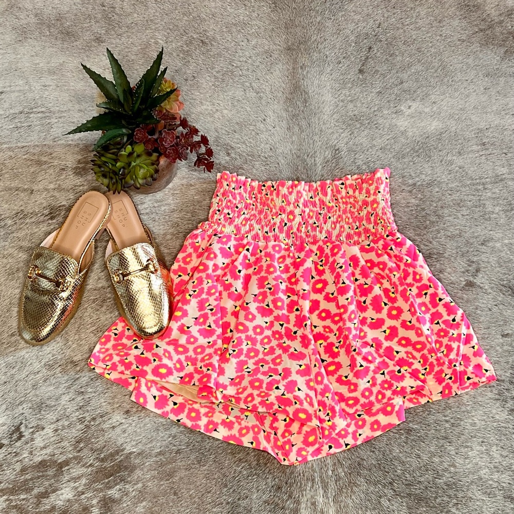Pink Floral Skort